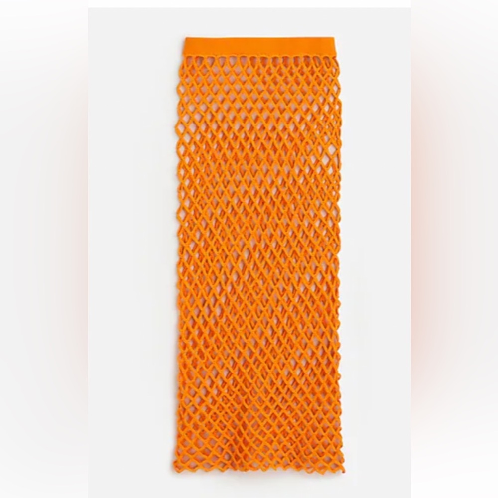 Jcrew Fish net coverup in tangerine